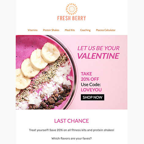 Fresh Healthy Food Valentine's Day